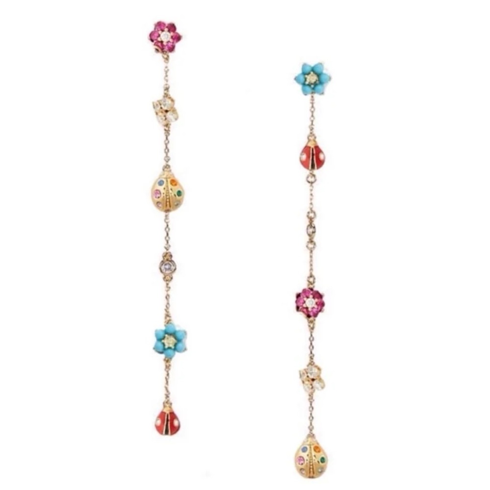 $88 Kate Spade Nature Walk Ladybug Linear Earrings - Picture 7 of 7